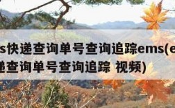 ems快递查询单号查询追踪ems(ems快递查询单号查询追踪 视频)