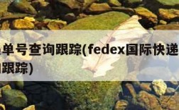 快递单号查询跟踪(fedex国际快递单号查询跟踪)