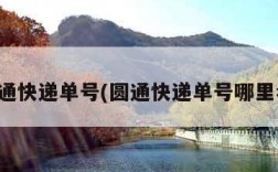 圆通快递单号(圆通快递单号哪里看)