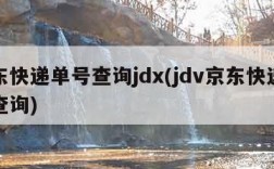 京东快递单号查询jdx(jdv京东快递单号查询)