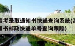 ems高考录取通知书快递查询系统(高考录取通知书邮政快递单号查询跟踪)
