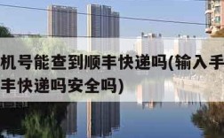 输入手机号能查到顺丰快递吗(输入手机号能查到顺丰快递吗安全吗)